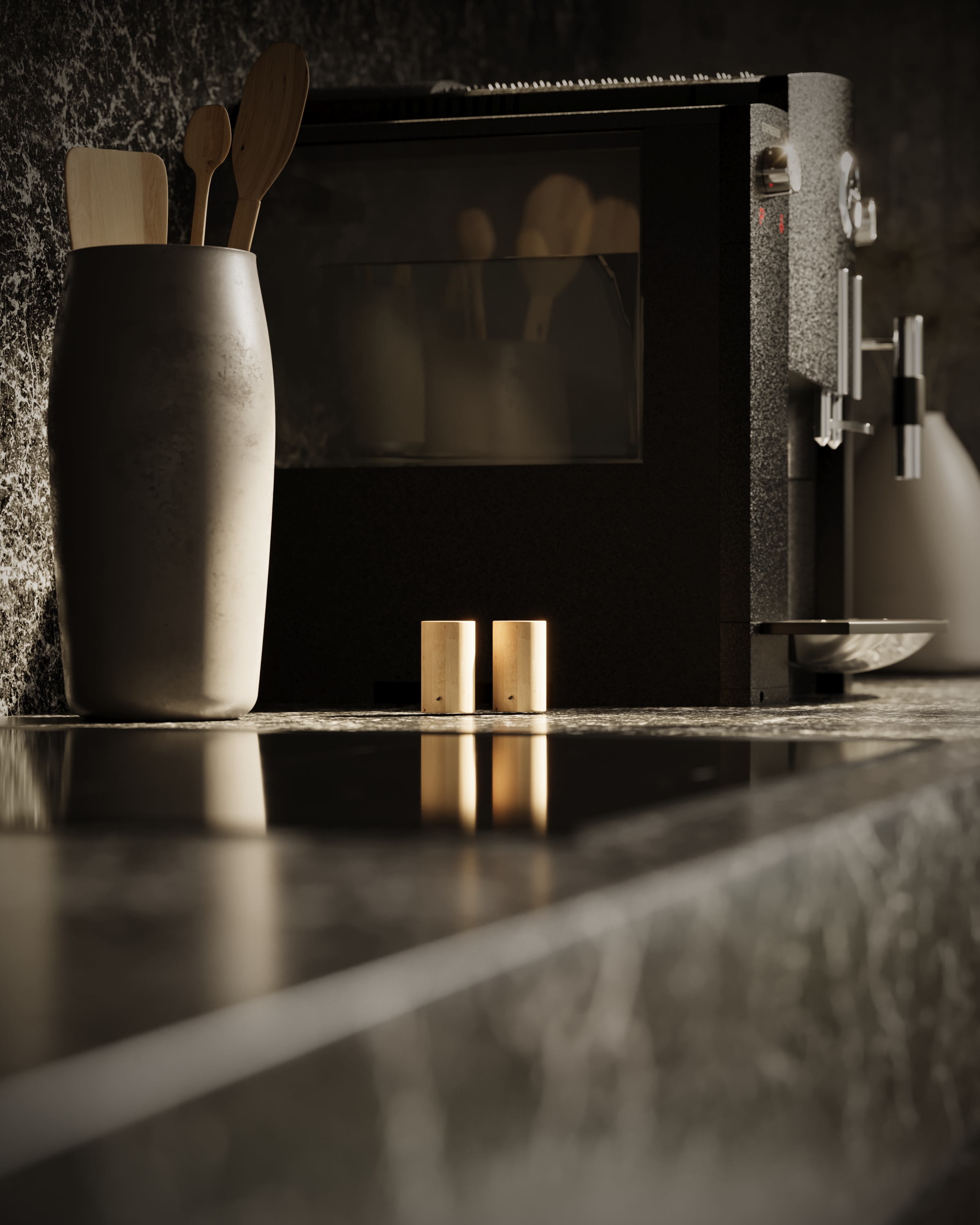 Japandi Kitchen architectural visualization