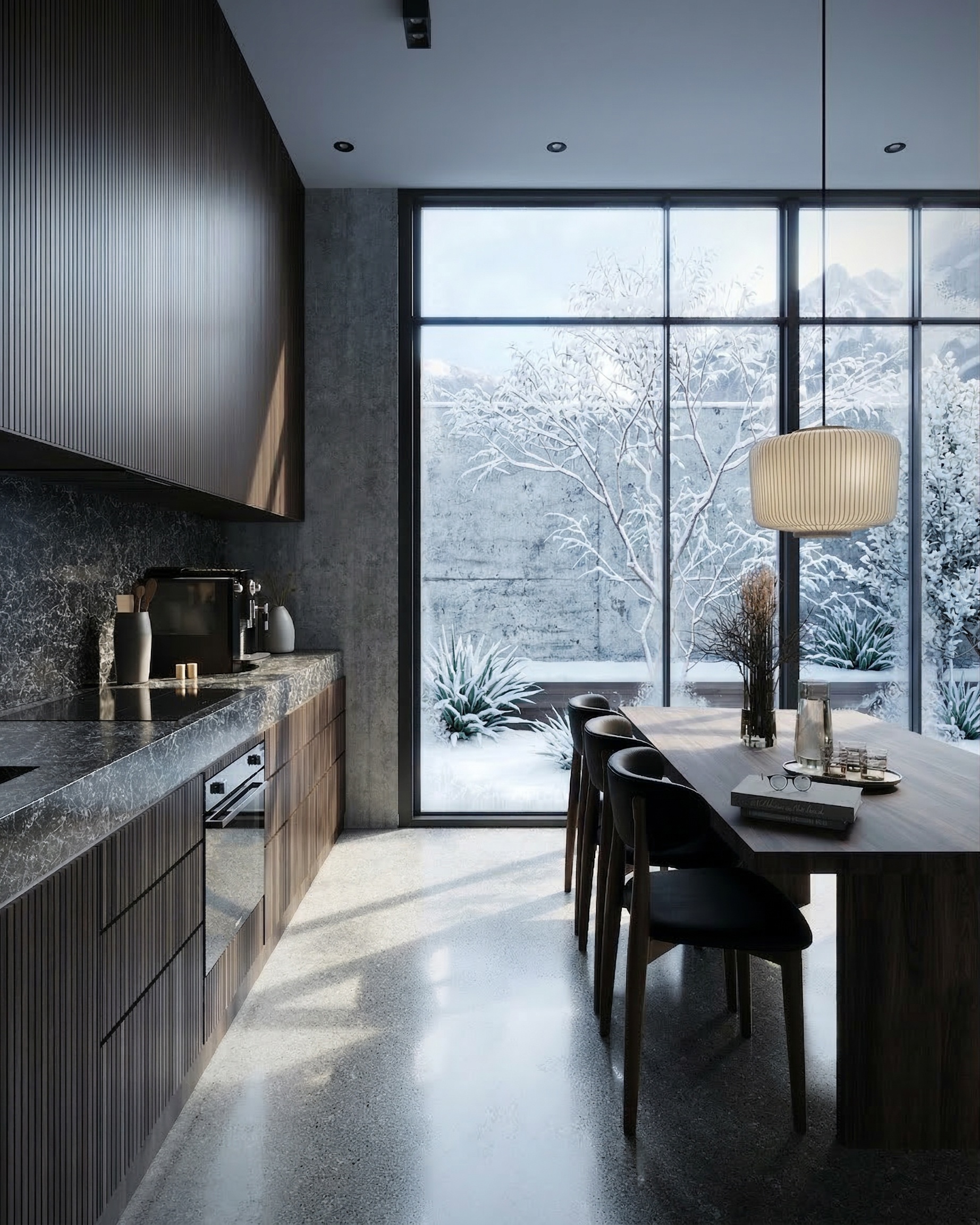 Japandi Kitchen architectural visualization