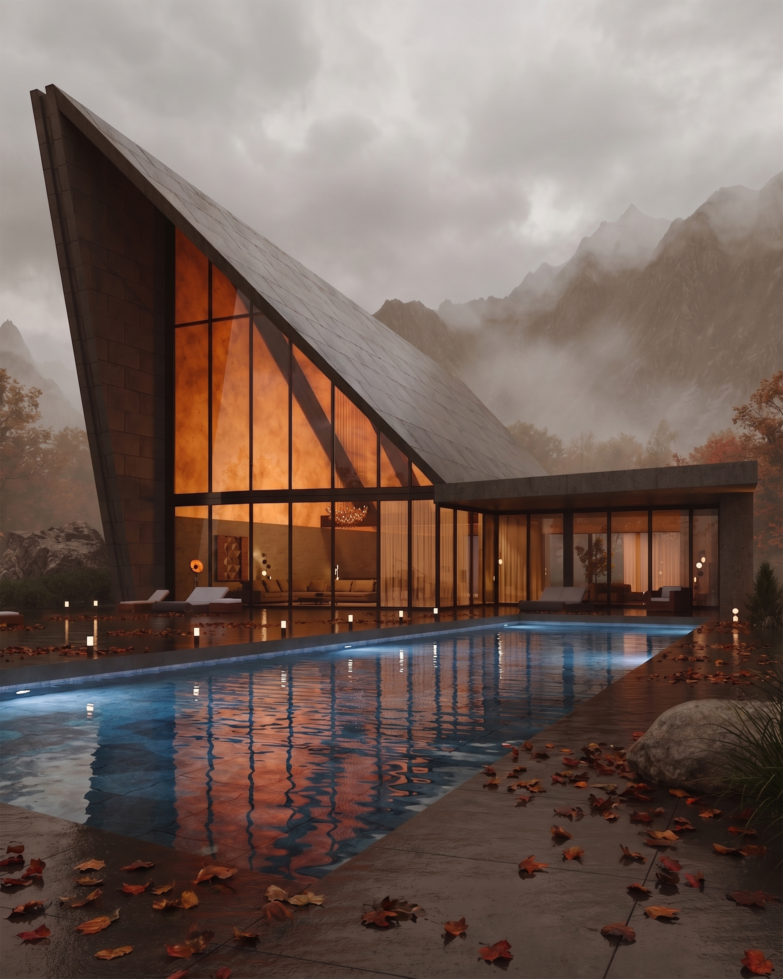 Mountain Residence architectural visualization
