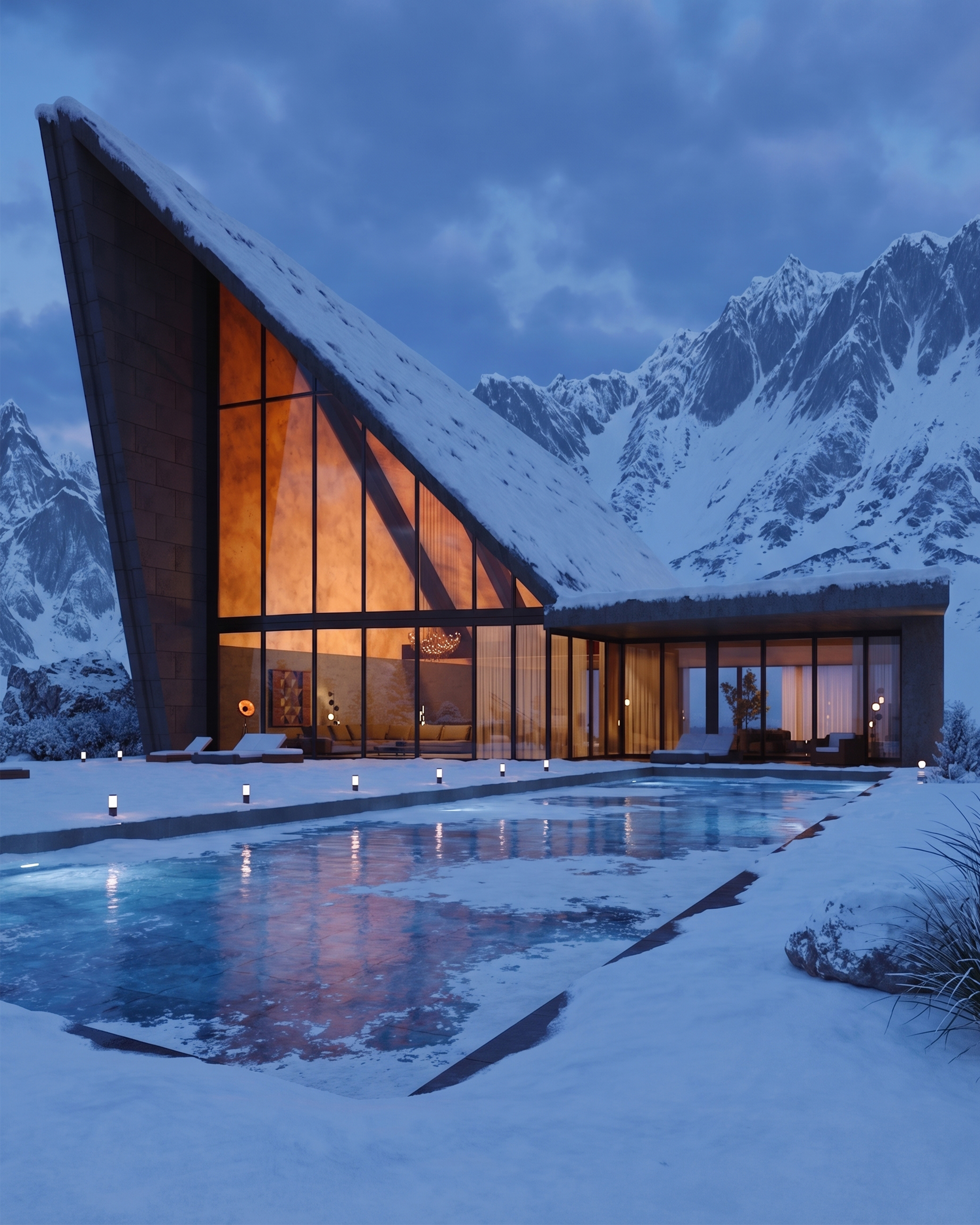 Mountain Residence architectural visualization