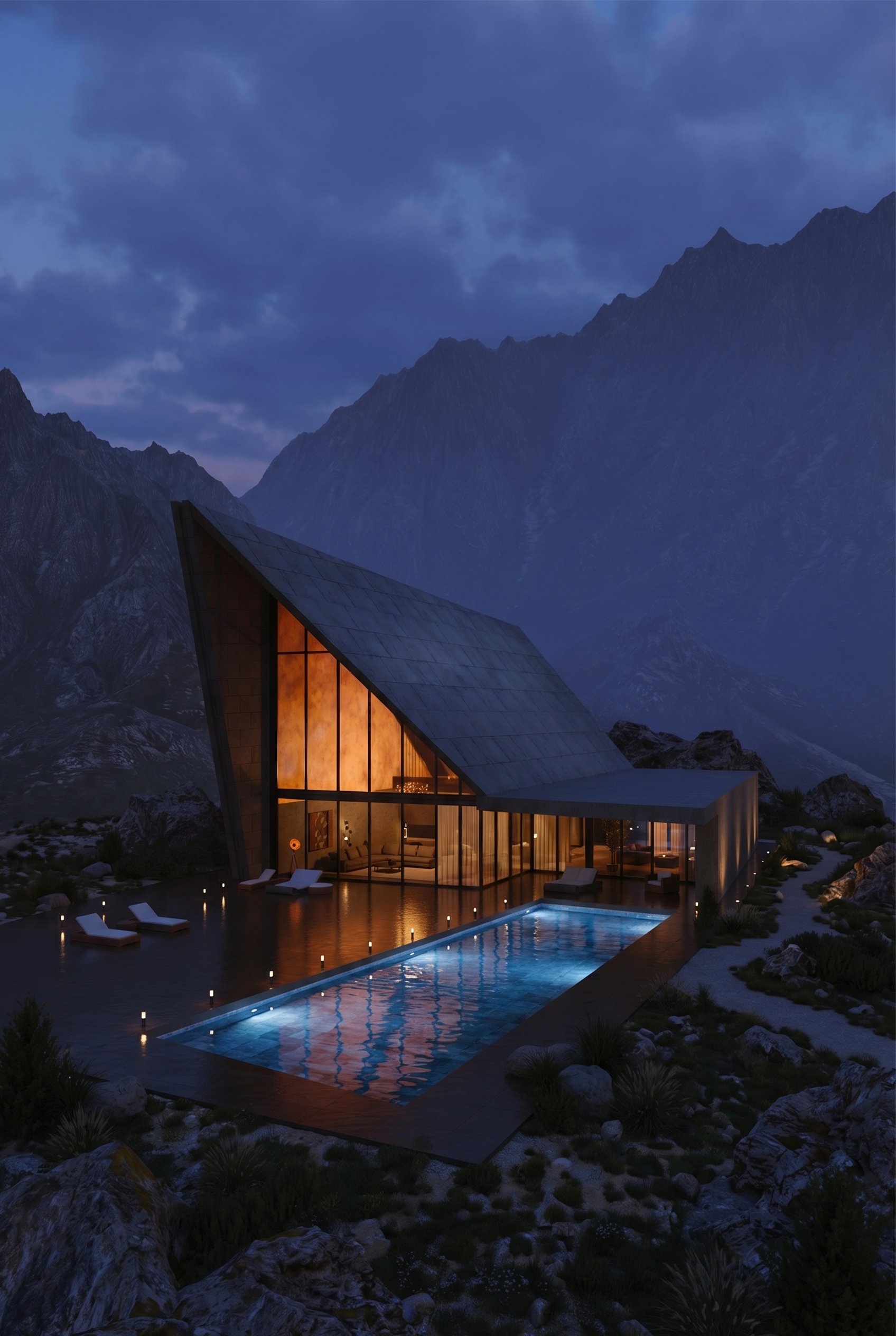 Mountain Residence architectural visualization