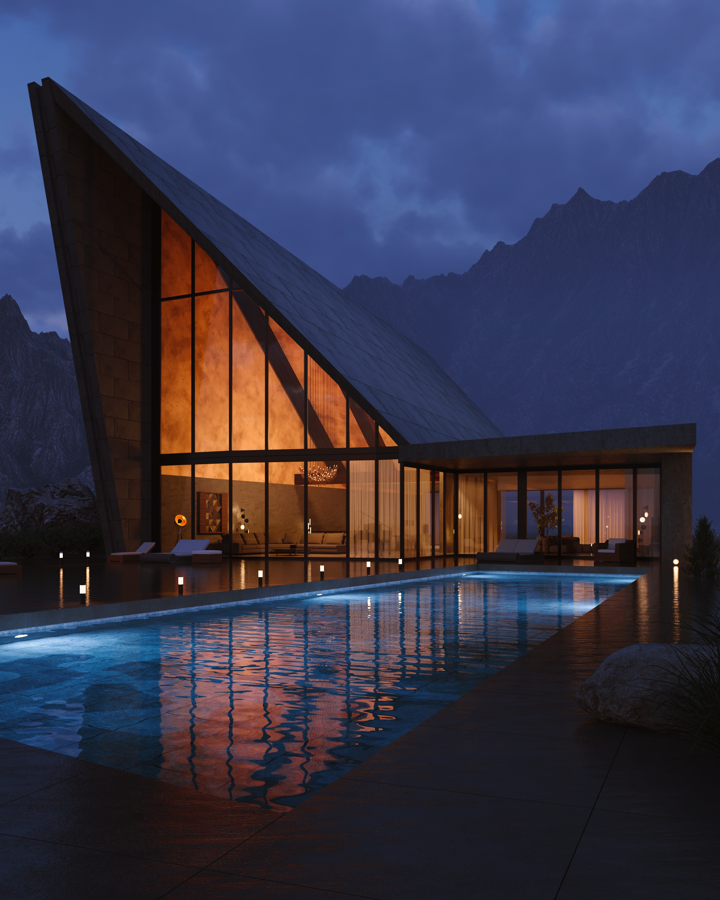 Mountain Residence architectural visualization
